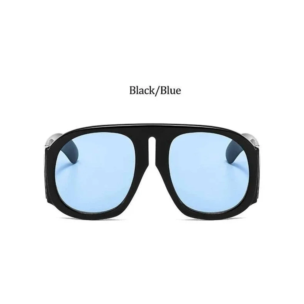 Retro Trendy Avaitor Sunglasses for Women Men Oversized Vintage 70s 80s Flat Top